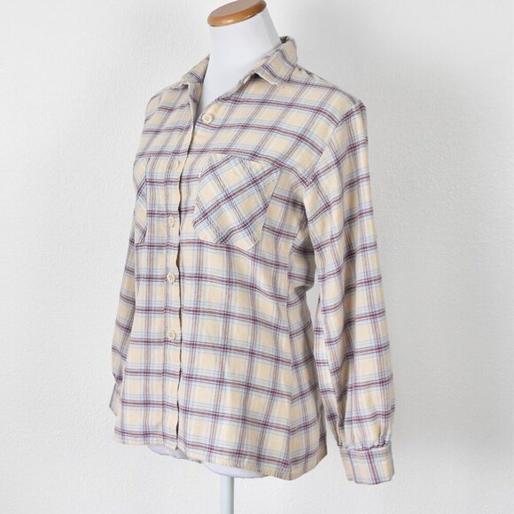 Vintage 70s Levi's Plaid Button Front Shirt - M - Picture 6 of 13